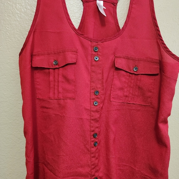 Red Racerback Blouse - Picture 2 of 4